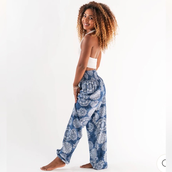 🖤HP🎉 Boho Chic Beachy/Yoga/Lounge Style High Waisted Harem Pants NWT - Picture 6 of 9
